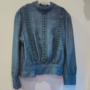 Citizens Of Humanity Josie M Denim Long Sleeve Top